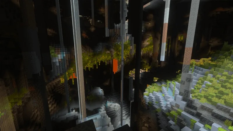 4#. Village Under Mineshaft illustrated for Best Minecraft Seeds for Bedrock 1.21.130: Top Picks