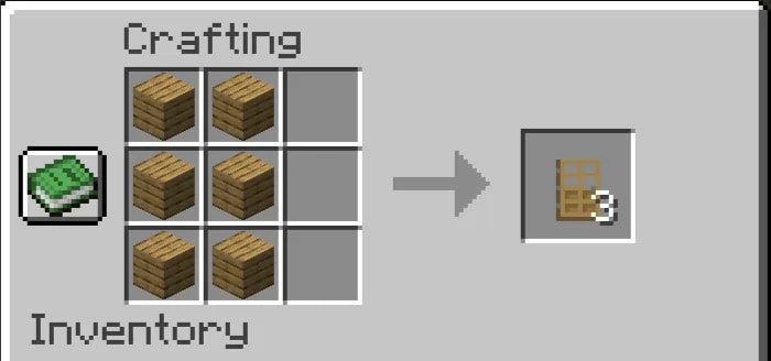Crafting Wooden Doors in Minecraft illustrated for How to Make a Door in Minecraft: A Simple Step-by-Step Guide