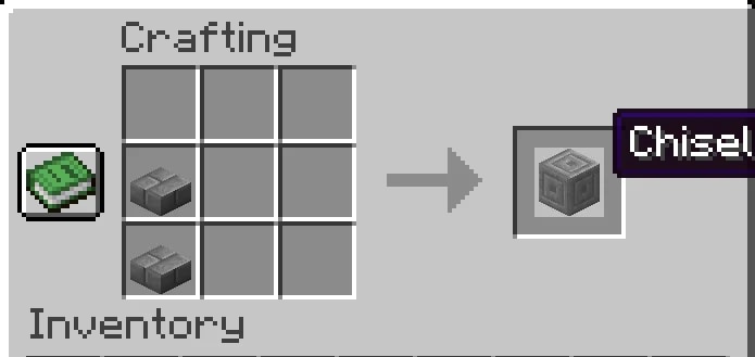 Make Chiseled Stone Bricks illustrated for The Ultimate Guide on How to Make Stone Bricks in Minecraft