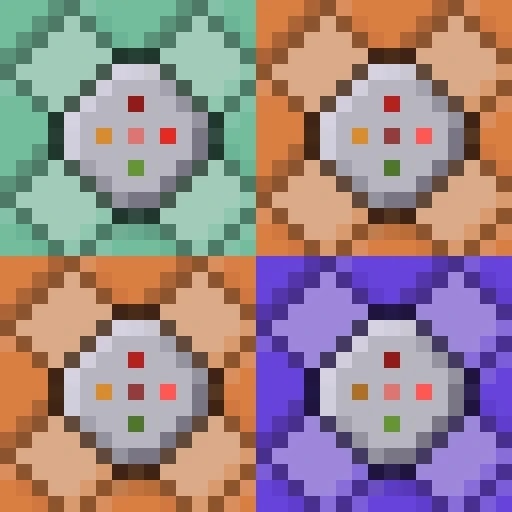 The Commands Man channel avatar, a command block face