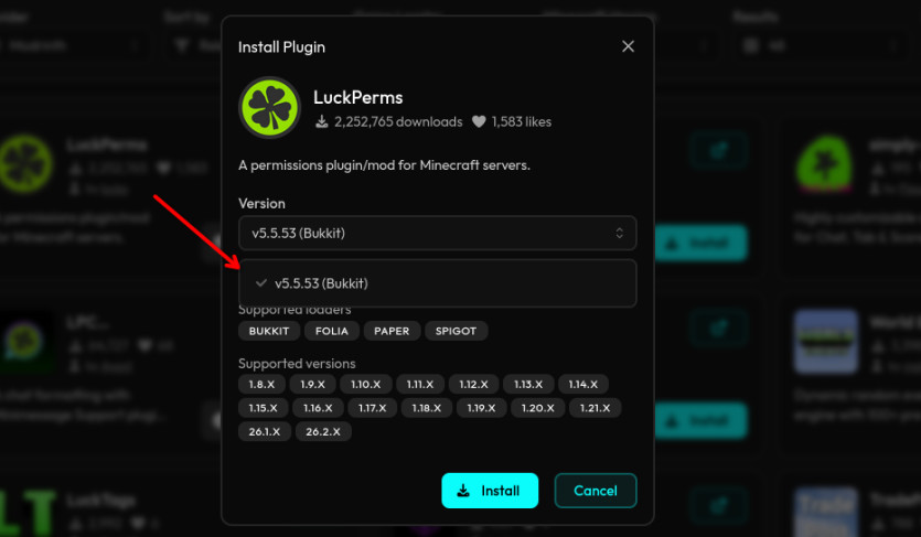 select-plugin-version.webp