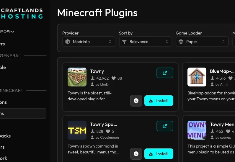 How to Install Town on Your Minecraft Server - Craftlands - Featured image for minecraft guide